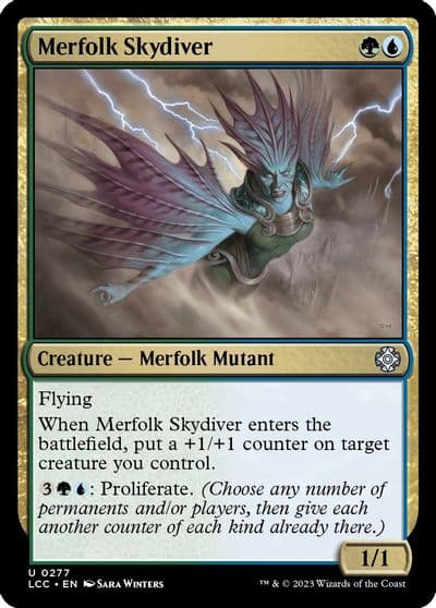 Merfolk Skydiver Commander: The Lost Caverns of Ixalan Magic card