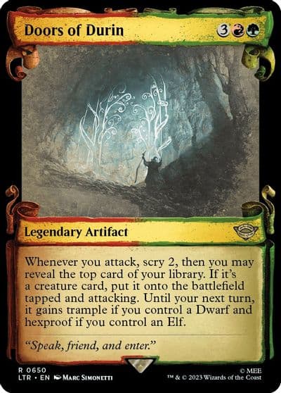 Doors of Durin Showcase Scrolls Universes Beyond: The Lord of the Rings: Tales of Middle-earth Magic card