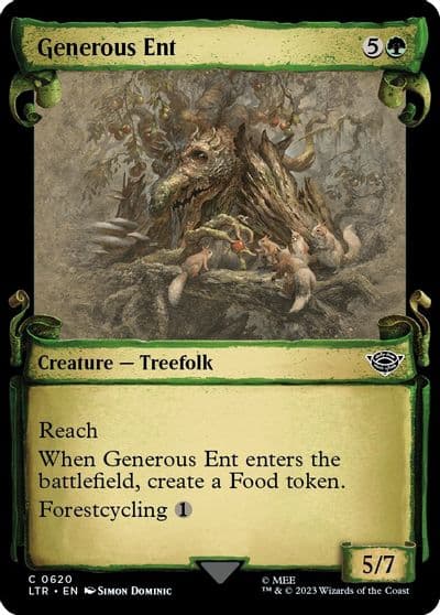 Generous Ent Showcase Scrolls Universes Beyond: The Lord of the Rings: Tales of Middle-earth Magic card