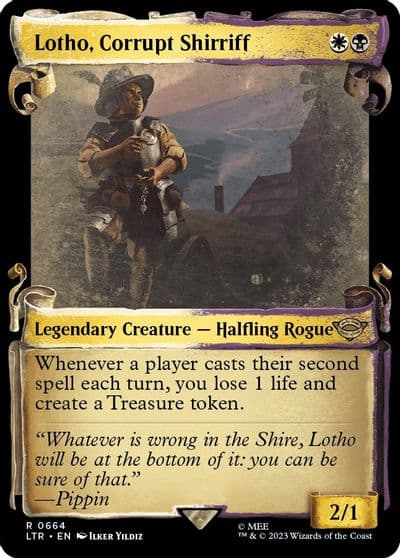 Lotho Corrupt Shirriff Showcase Scrolls Universes Beyond: The Lord of the Rings: Tales of Middle-earth Magic card