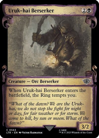 Uruk hai Berserker Showcase Scrolls Universes Beyond: The Lord of the Rings: Tales of Middle-earth Magic card