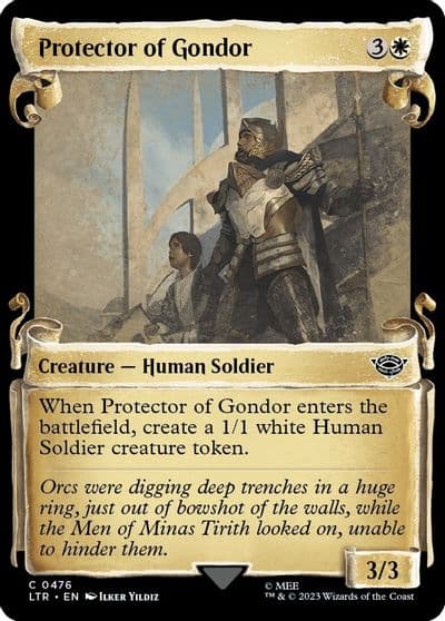 Protector of Gondor Showcase Scrolls Universes Beyond: The Lord of the Rings: Tales of Middle-earth Magic card