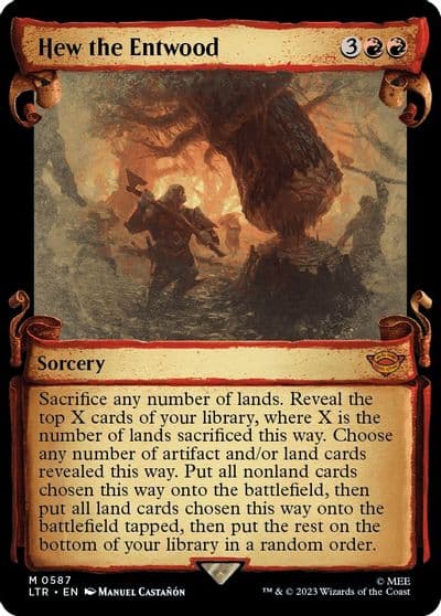 Hew the Entwood Showcase Scrolls Universes Beyond: The Lord of the Rings: Tales of Middle-earth Magic card