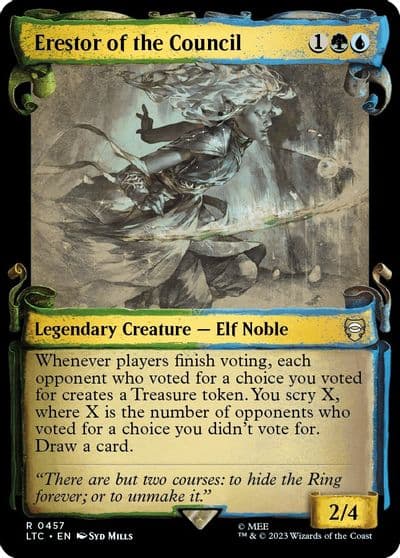 Erestor of the Council Showcase Scrolls Commander: The Lord of the Rings: Tales of Middle-earth Magic card