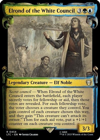 Elrond of the White Council Showcase Scrolls Commander: The Lord of the Rings: Tales of Middle-earth Magic card