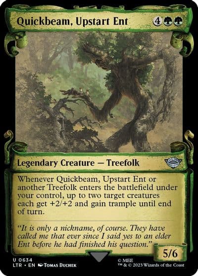 Quickbeam Upstart Ent Showcase Scrolls Universes Beyond: The Lord of the Rings: Tales of Middle-earth Magic card
