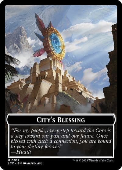 Citys Blessing Dinosaur Double Sided Token Commander: The Lost Caverns of Ixalan Magic card