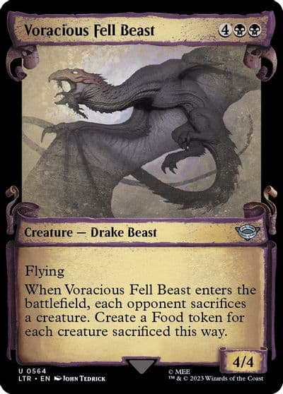 Voracious Fell Beast Showcase Scrolls Universes Beyond: The Lord of the Rings: Tales of Middle-earth Magic card