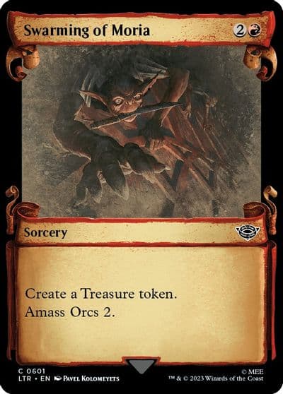 Swarming of Moria Showcase Scrolls Universes Beyond: The Lord of the Rings: Tales of Middle-earth Magic card