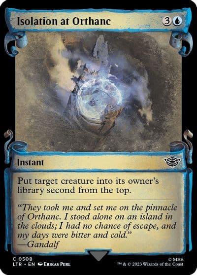 Isolation at Orthanc Showcase Scrolls Universes Beyond: The Lord of the Rings: Tales of Middle-earth Magic card
