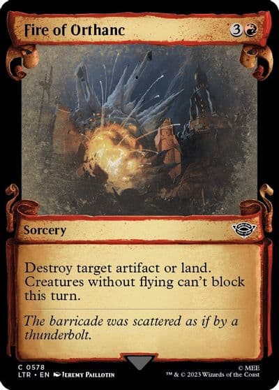 Fire of Orthanc Showcase Scrolls Universes Beyond: The Lord of the Rings: Tales of Middle-earth Magic card