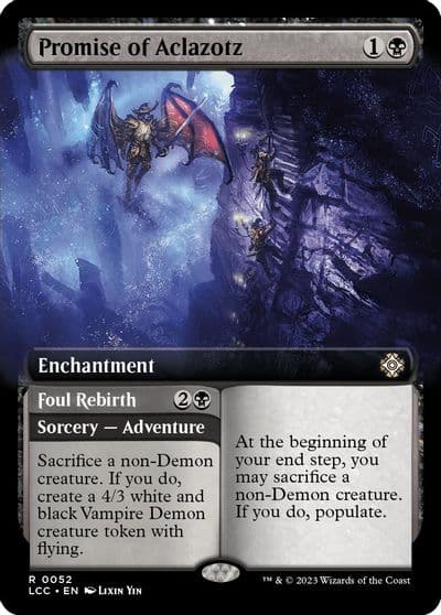 Promise of Aclazotz Extended Art Commander: The Lost Caverns of Ixalan Magic card