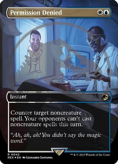 Permission Denied Borderless Emblem Universes Beyond: Jurassic World Collection Magic card