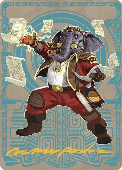 Quintorius Kand Art Card 65 81 Gold Stamped Signature Art Series: The Lost Caverns of Ixalan Magic card