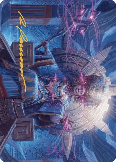 Akal Pakal First Among Equals Art Card 8 81 Gold Stamped Signature Art Series: The Lost Caverns of Ixalan Magic card