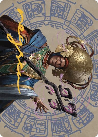 Akal Pakal First Among Equals Art Card 46 81 Gold Stamped Signature Art Series: The Lost Caverns of Ixalan Magic card