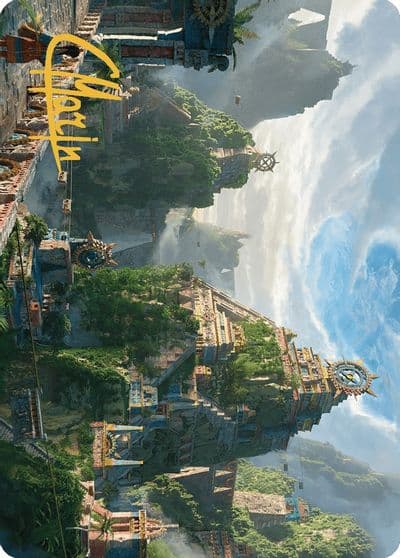 Clifftop Retreat Art Card Gold Stamped Signature Art Series: The Lost Caverns of Ixalan Magic card
