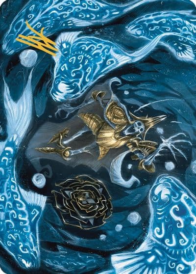 Eaten by Piranhas Art Card Gold Stamped Signature Art Series: The Lost Caverns of Ixalan Magic card