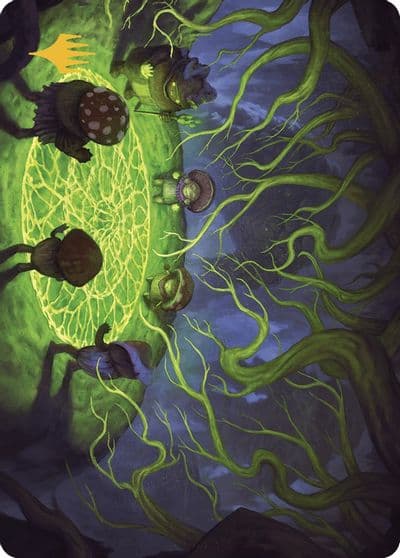 Growing Rites of Itlimoc Art Card Gold Stamped Planeswalker Symbol Art Series: The Lost Caverns of Ixalan Magic card