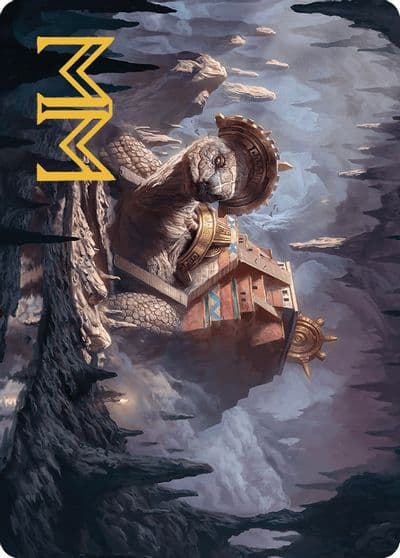 Bedrock Tortoise Art Card Gold Stamped Signature Art Series: The Lost Caverns of Ixalan Magic card