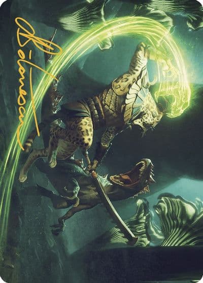 Contest of Claws Art Card Gold Stamped Signature Art Series: The Lost Caverns of Ixalan Magic card