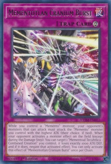 Mementotlan Cranium Burst Valiant Smashers Yu-Gi-Oh! card