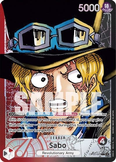 Sabo 001 Alternate Art Awakening of the New Era One Piece card