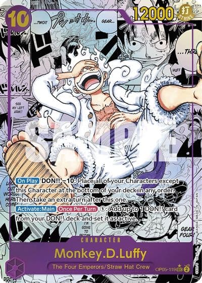 MonkeyDLuffy 119 Alternate Art Manga Awakening of the New Era One Piece card