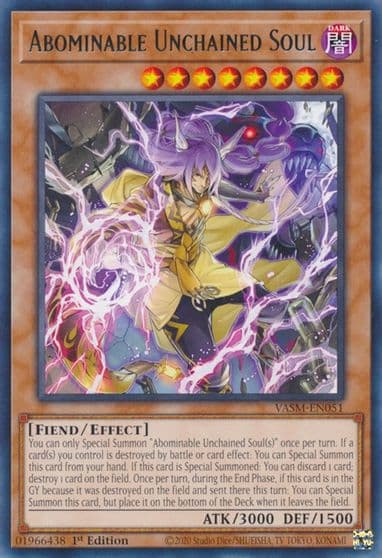 Abominable Unchained Soul Valiant Smashers Yu-Gi-Oh! card