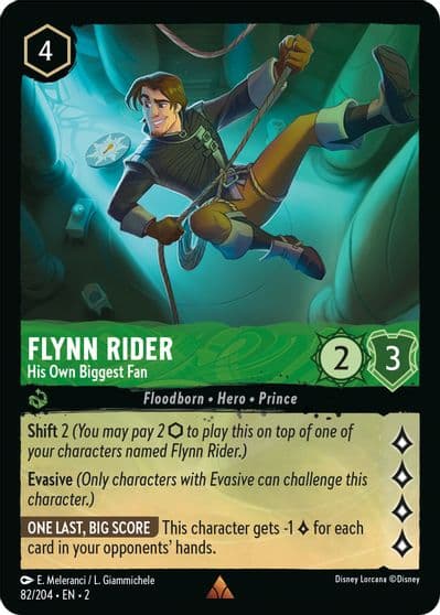 Flynn Rider His Own Biggest Fan Rise of the Floodborn Lorcana card