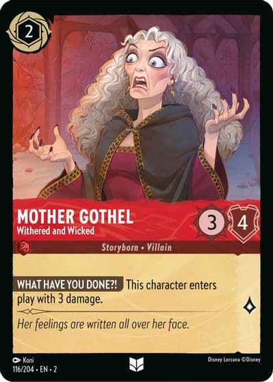 Mother Gothel Withered and Wicked Rise of the Floodborn Lorcana card