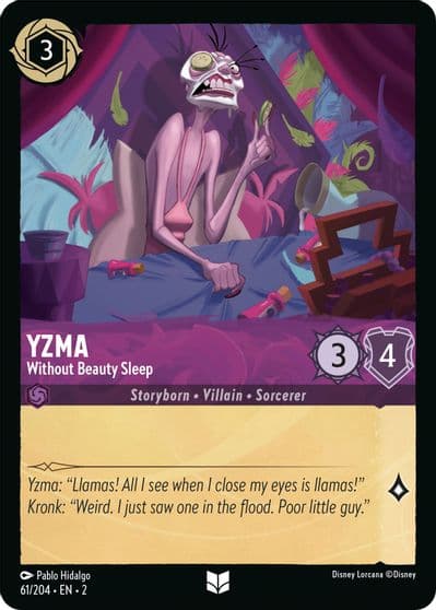 Yzma Without Beauty Sleep Rise of the Floodborn Lorcana card