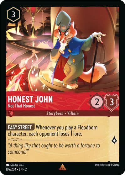Honest John Not That Honest Rise of the Floodborn Lorcana card
