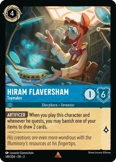 Hiram Flaversham Toymaker Rise of the Floodborn Lorcana card