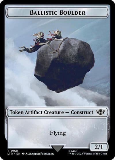 Ballistic Boulder Food 0022 Double Sided Token Surge Foil Universes Beyond: The Lord of the Rings: Tales of Middle-earth Magic card