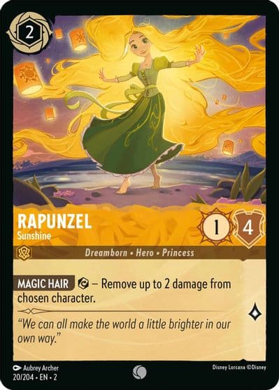 Rapunzel Sunshine Rise of the Floodborn Lorcana card