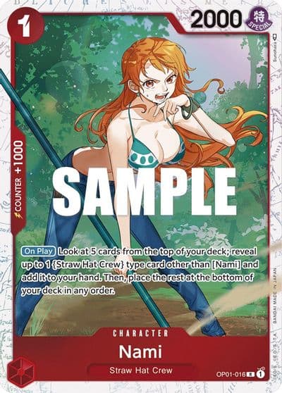 Nami OP01 016 Ultra Deck The Three Captains One Piece Promotion Cards One Piece card