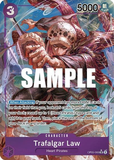 Trafalgar Law Alternate Art 069 Awakening of the New Era One Piece card