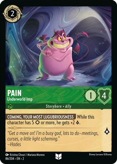 Pain Underworld Imp Rise of the Floodborn Lorcana card