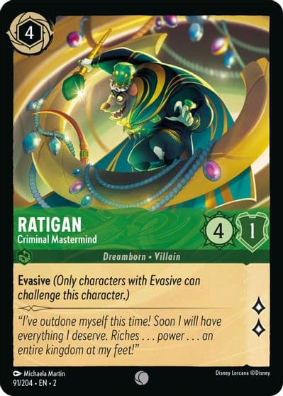 Ratigan Criminal Mastermind Rise of the Floodborn Lorcana card