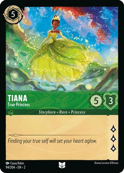 Tiana True Princess Rise of the Floodborn Lorcana card
