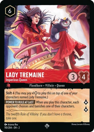 Lady Tremaine Imperious Queen Rise of the Floodborn Lorcana card