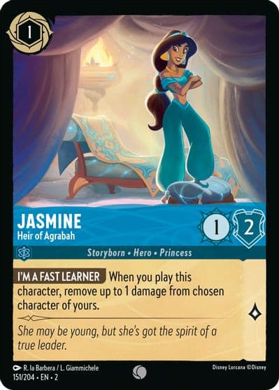 Jasmine Heir of Agrabah Rise of the Floodborn Lorcana card