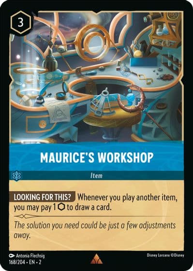 Maurices Workshop Rise of the Floodborn Lorcana card