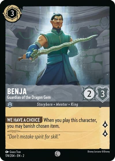 Benja Guardian of the Dragon Gem Rise of the Floodborn Lorcana card