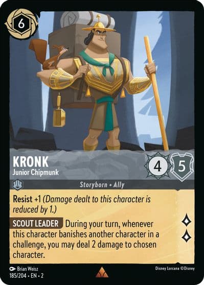 Kronk Junior Chipmunk Rise of the Floodborn Lorcana card