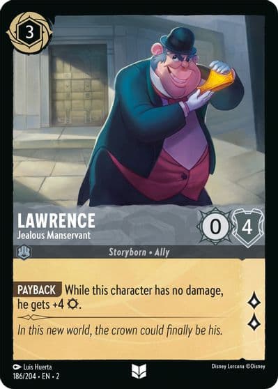 Lawrence Jealous Manservant Rise of the Floodborn Lorcana card