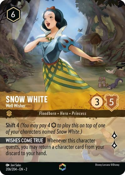 Snow White Well Wisher Enchanted Rise of the Floodborn Lorcana card