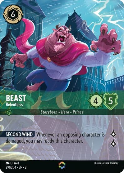 Beast Relentless Enchanted Rise of the Floodborn Lorcana card