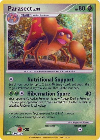 Parasect Trading Card Game Classic Pokemon card